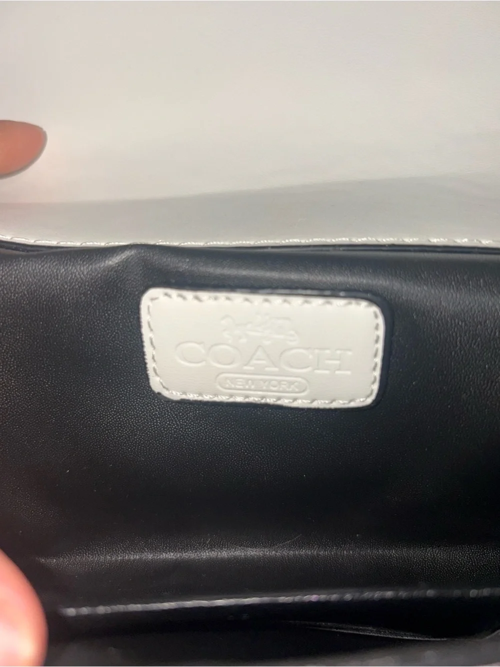Coach Pink and White Signature Clutch